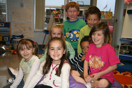 Group of school children