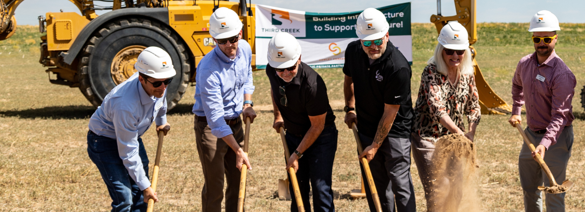 Group photo of the third creek groundbreaking